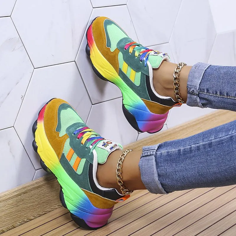 Hip Hop Street Sports Rainbow Sneakers