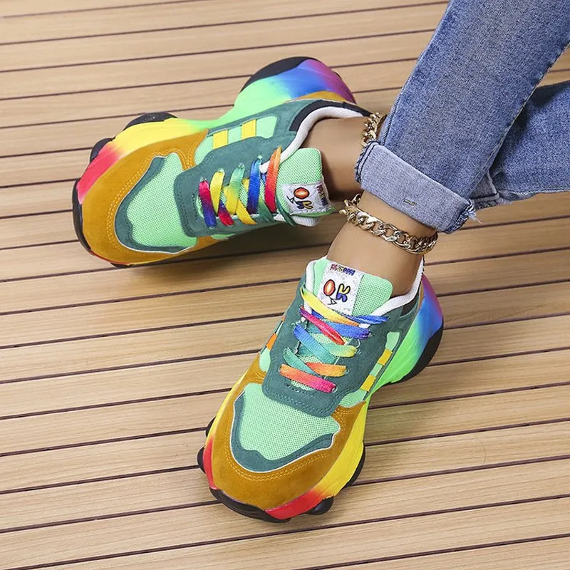 Hip Hop Street Sports Rainbow Sneakers
