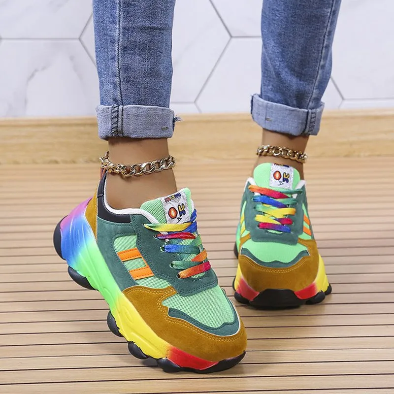 Hip Hop Street Sports Rainbow Sneakers