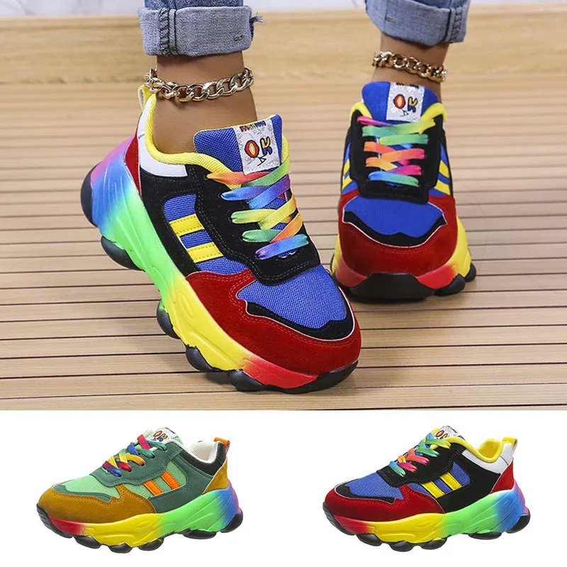 Hip Hop Street Sports Rainbow Sneakers