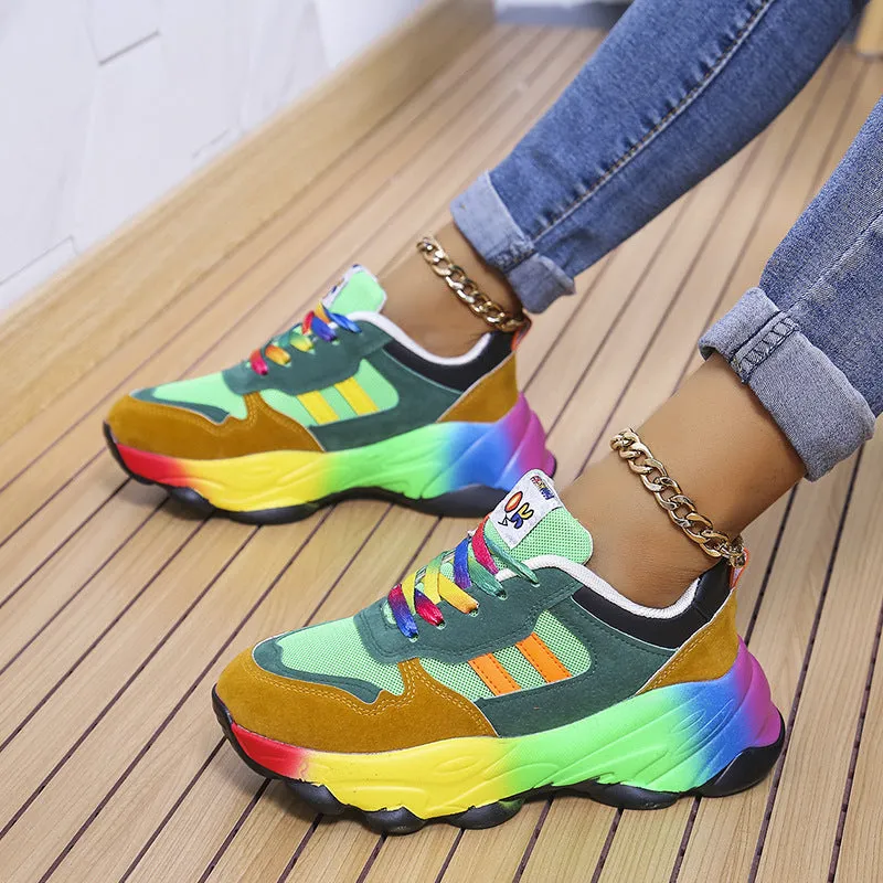 Hip Hop Street Sports Rainbow Sneakers