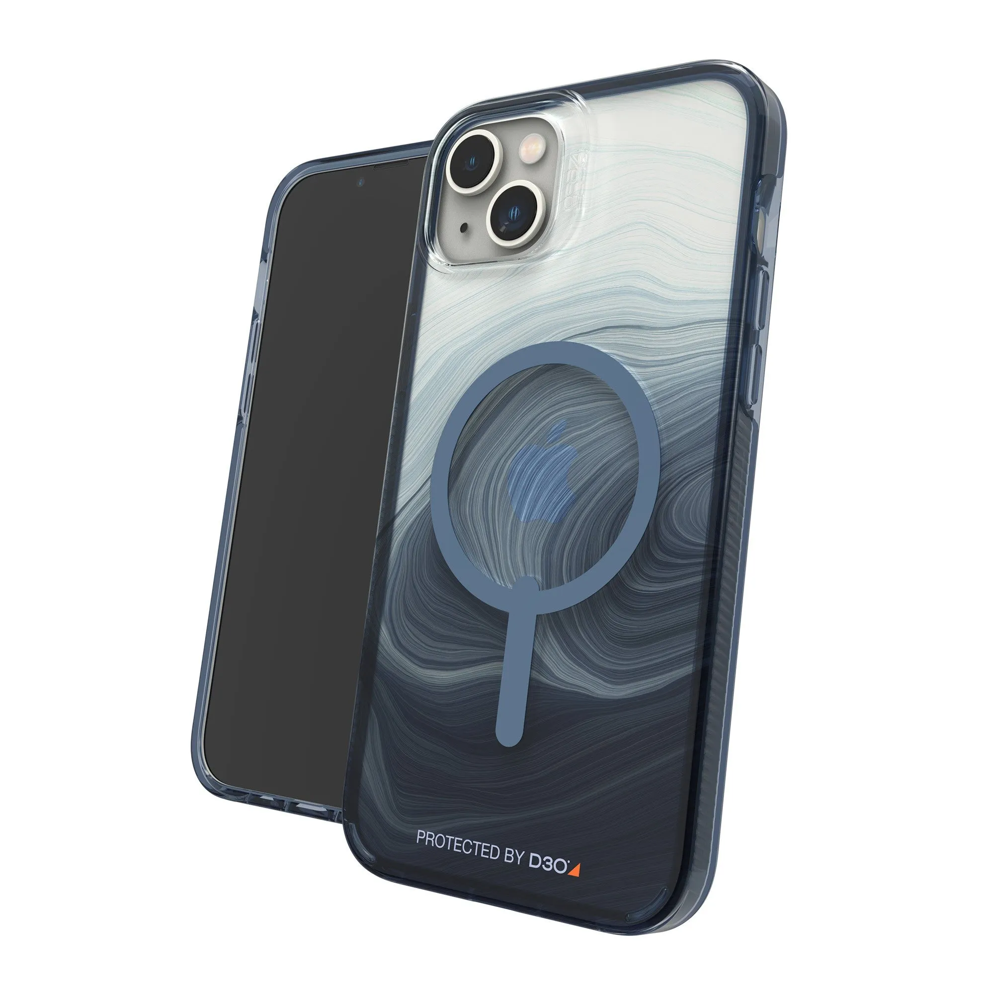 iPhone 14 Plus Gear4 D3O Milan Snap Case - Blue Swirl - 15-10848