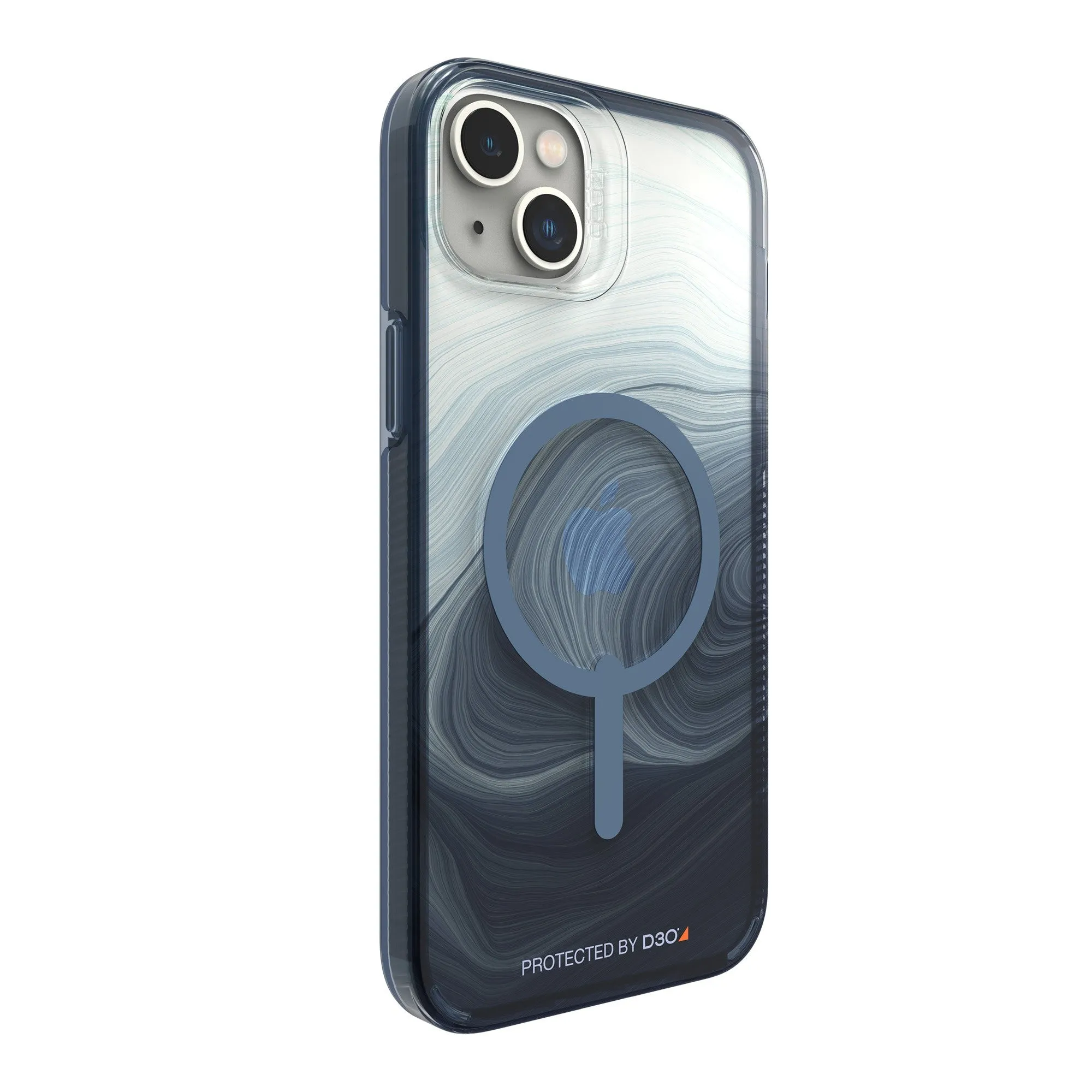 iPhone 14 Plus Gear4 D3O Milan Snap Case - Blue Swirl - 15-10848