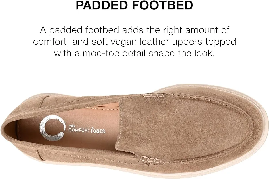 Journee Collection Women's Erika Almond Toe Slip On Flats  Color Taupe Size 6M