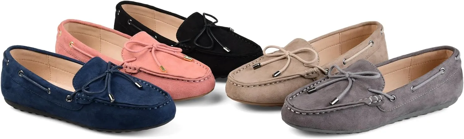 Journee Collection Women's Thatch Faux Suede Slip-on Loafers  Color Navy Size 7M