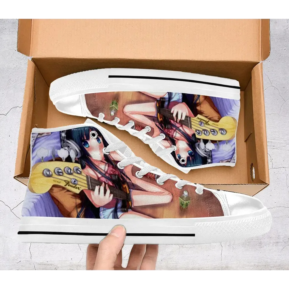 K-ON Mio Akiyama K on Shoes High Top Sneakers for Kids and Adults