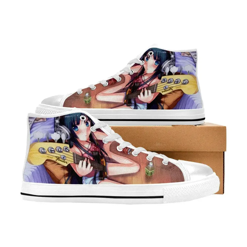 K-ON Mio Akiyama K on Shoes High Top Sneakers for Kids and Adults
