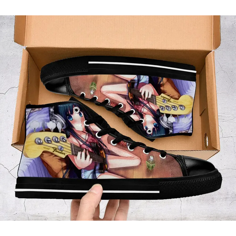K-ON Mio Akiyama K on Shoes High Top Sneakers for Kids and Adults