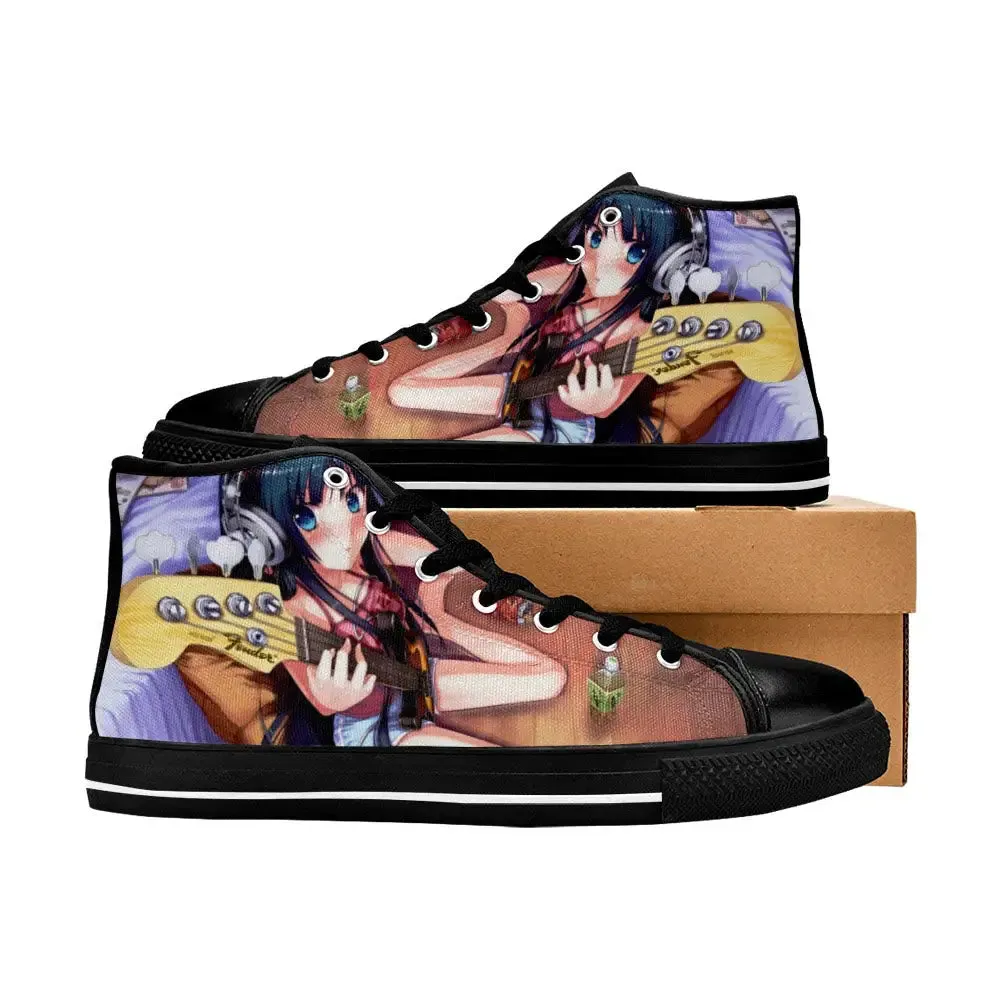 K-ON Mio Akiyama K on Shoes High Top Sneakers for Kids and Adults