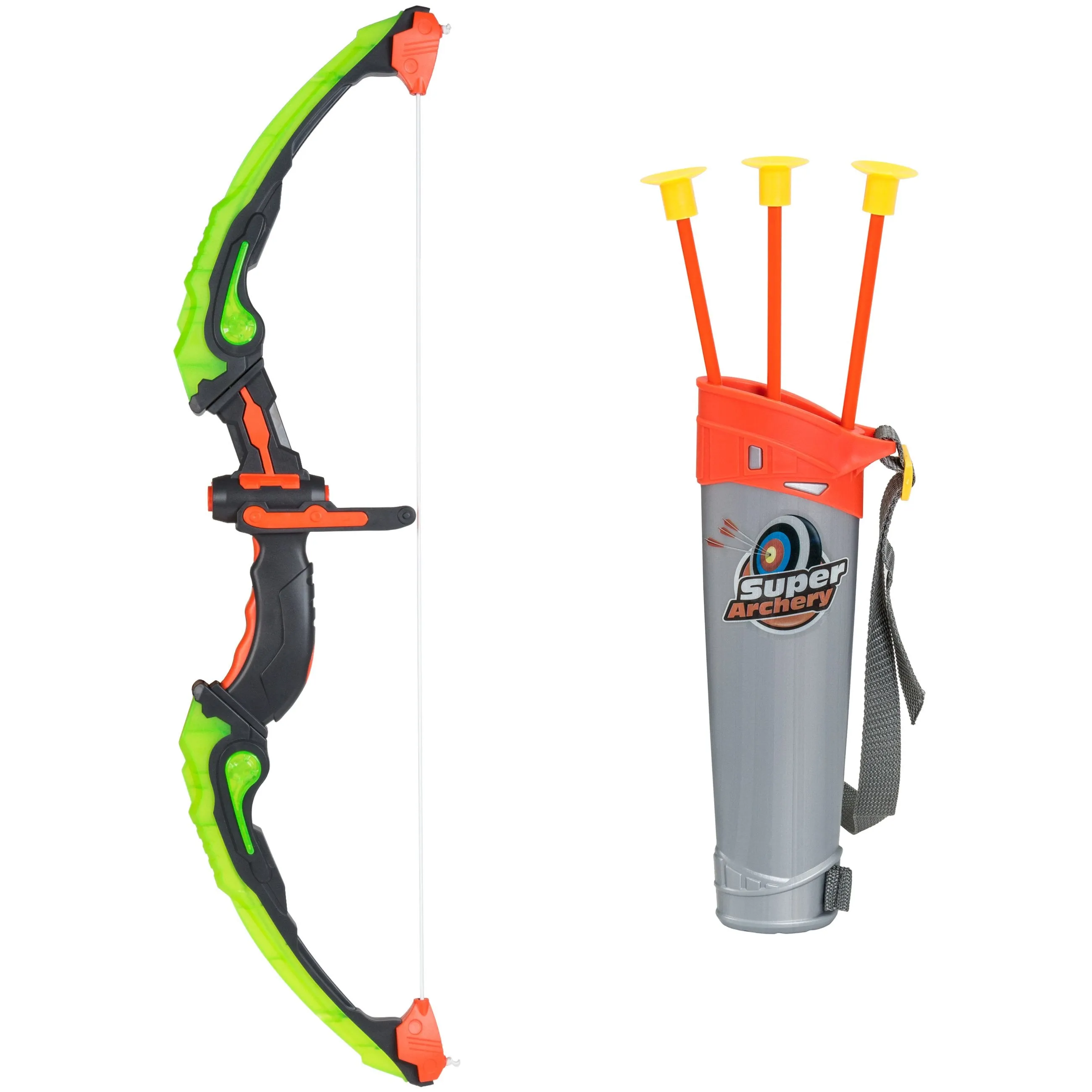 Kids 24in Light-Up Archery Toy Play Set w/ Bow, 3 Arrows, Quiver, Target