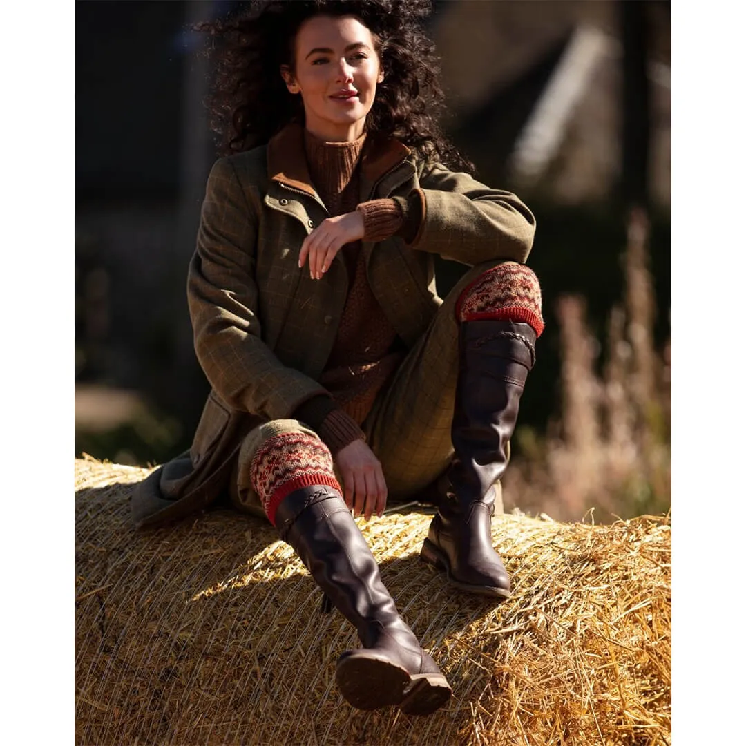 Lady Fairisle Sock - Chestnut by House of Cheviot