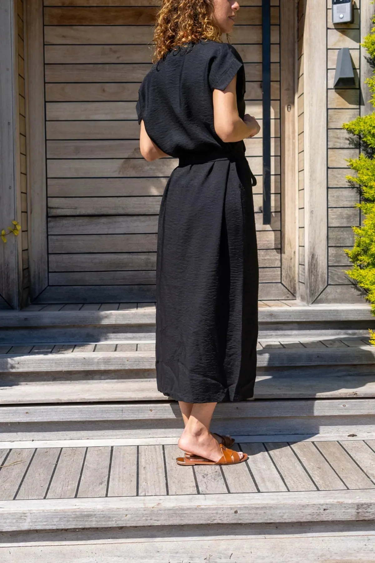 Linen Front Slit With Belt Vintage Woman Dress,With Pocket Short Sleeve,Polo Collared Dress,Button Down Dress,Casual Dress,Maxi Dress