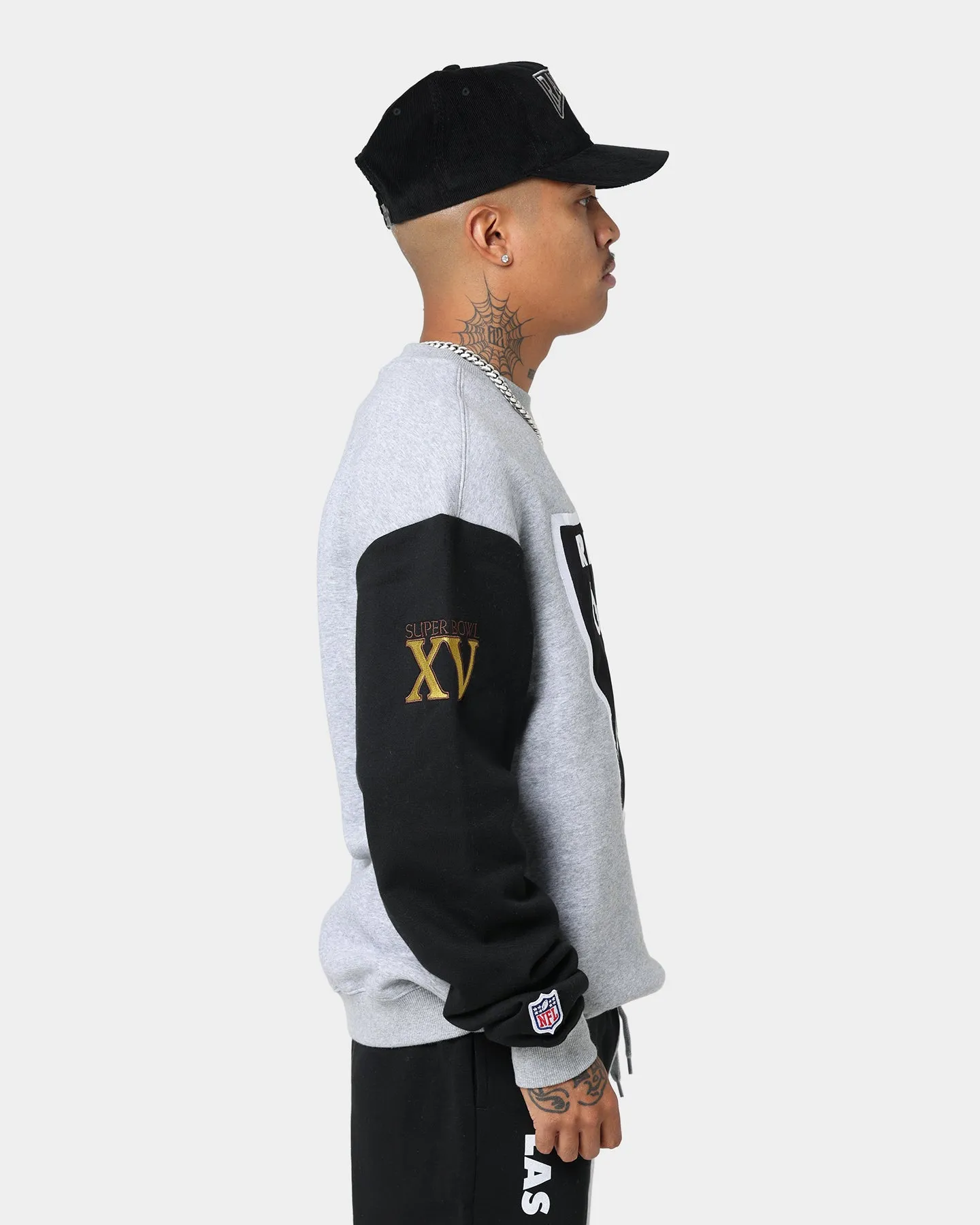 Majestic Athletic Las Vegas Raiders All Team Champs Crewneck Black/Grey Marle