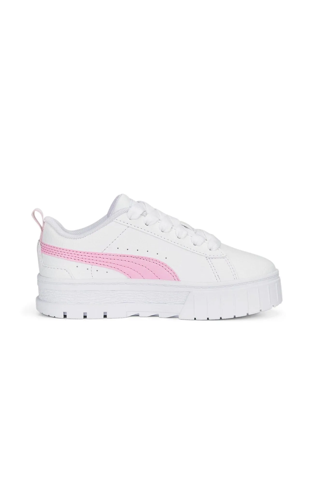 Mayze Leather Kids Sneaker Puma White Pearl Pink