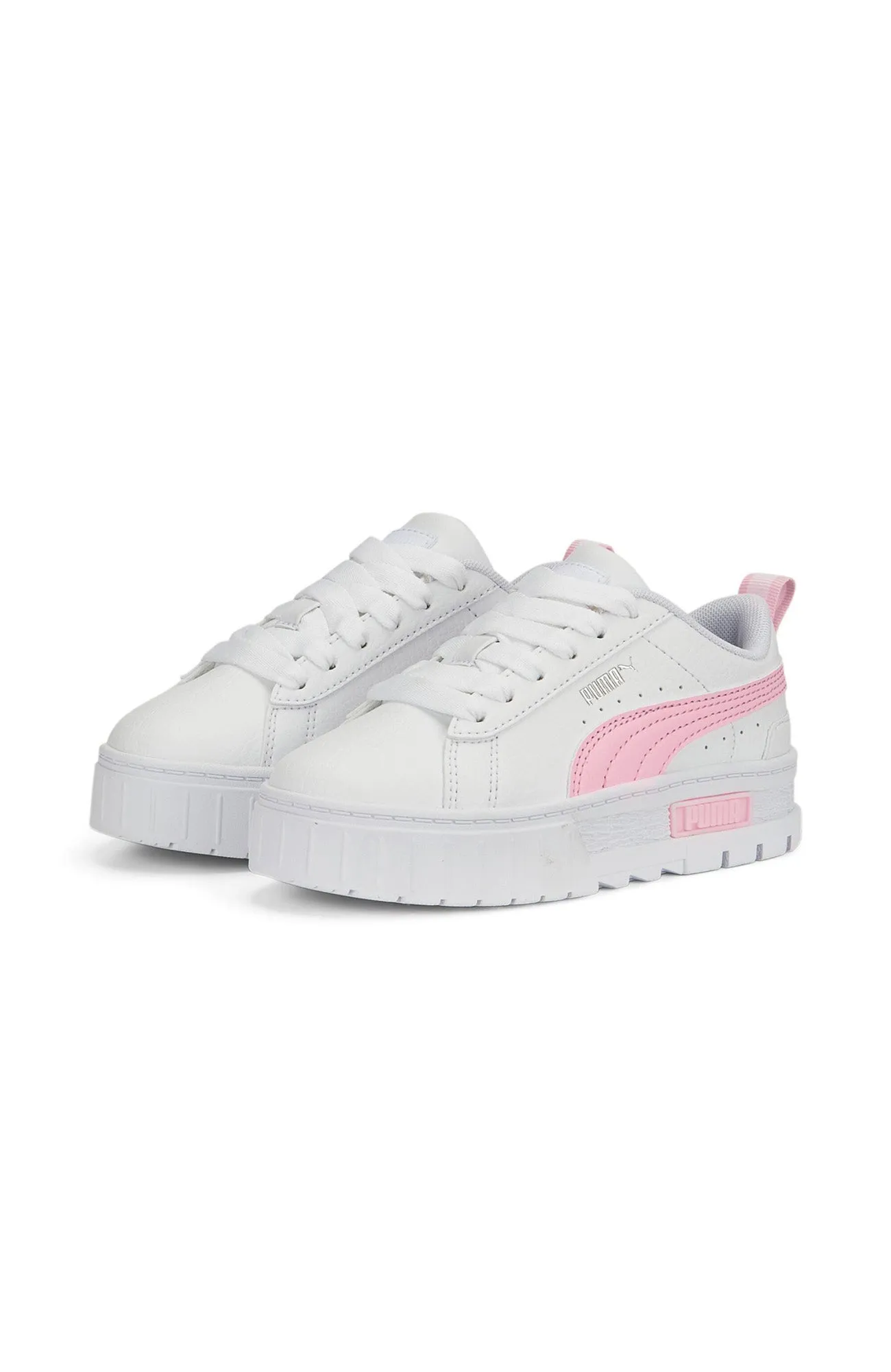 Mayze Leather Kids Sneaker Puma White Pearl Pink