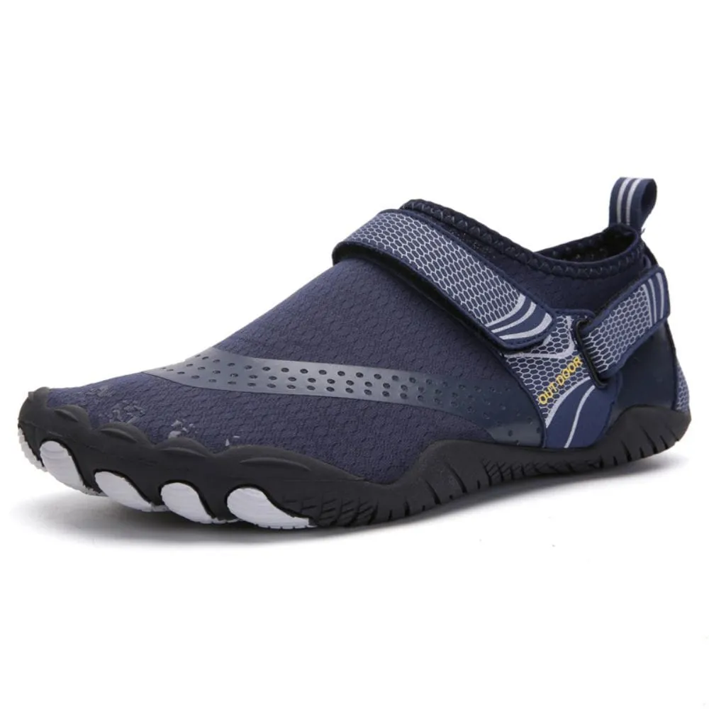 Men Women Water Shoes Barefoot Quick Dry Aqua Shoes - Blue Size EU37 = US4