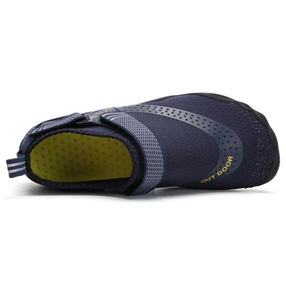 Men Women Water Shoes Barefoot Quick Dry Aqua Shoes - Blue Size EU37 = US4