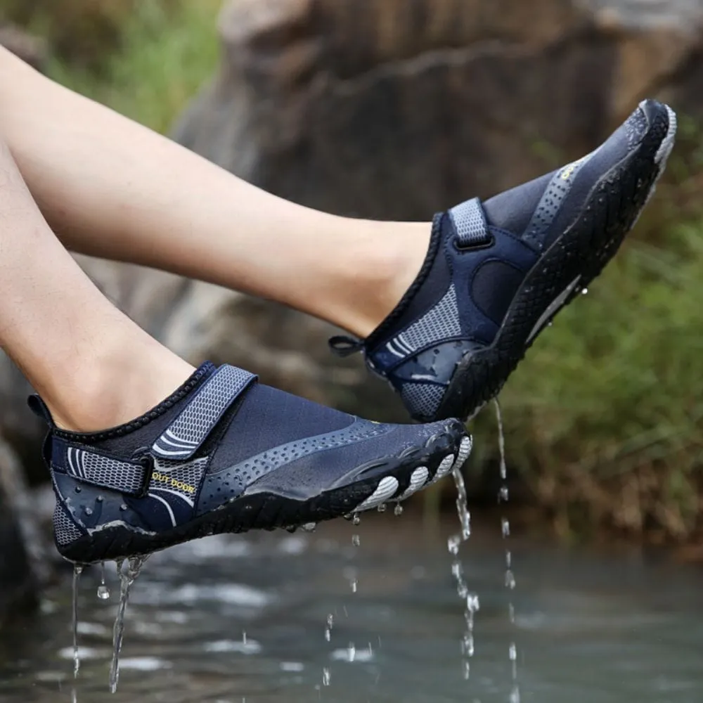 Men Women Water Shoes Barefoot Quick Dry Aqua Shoes - Blue Size EU37 = US4