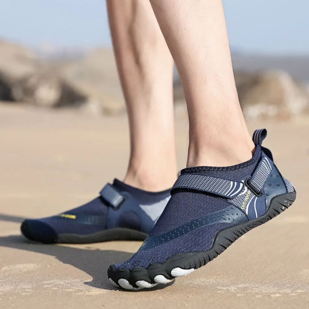 Men Women Water Shoes Barefoot Quick Dry Aqua Shoes - Blue Size EU37 = US4