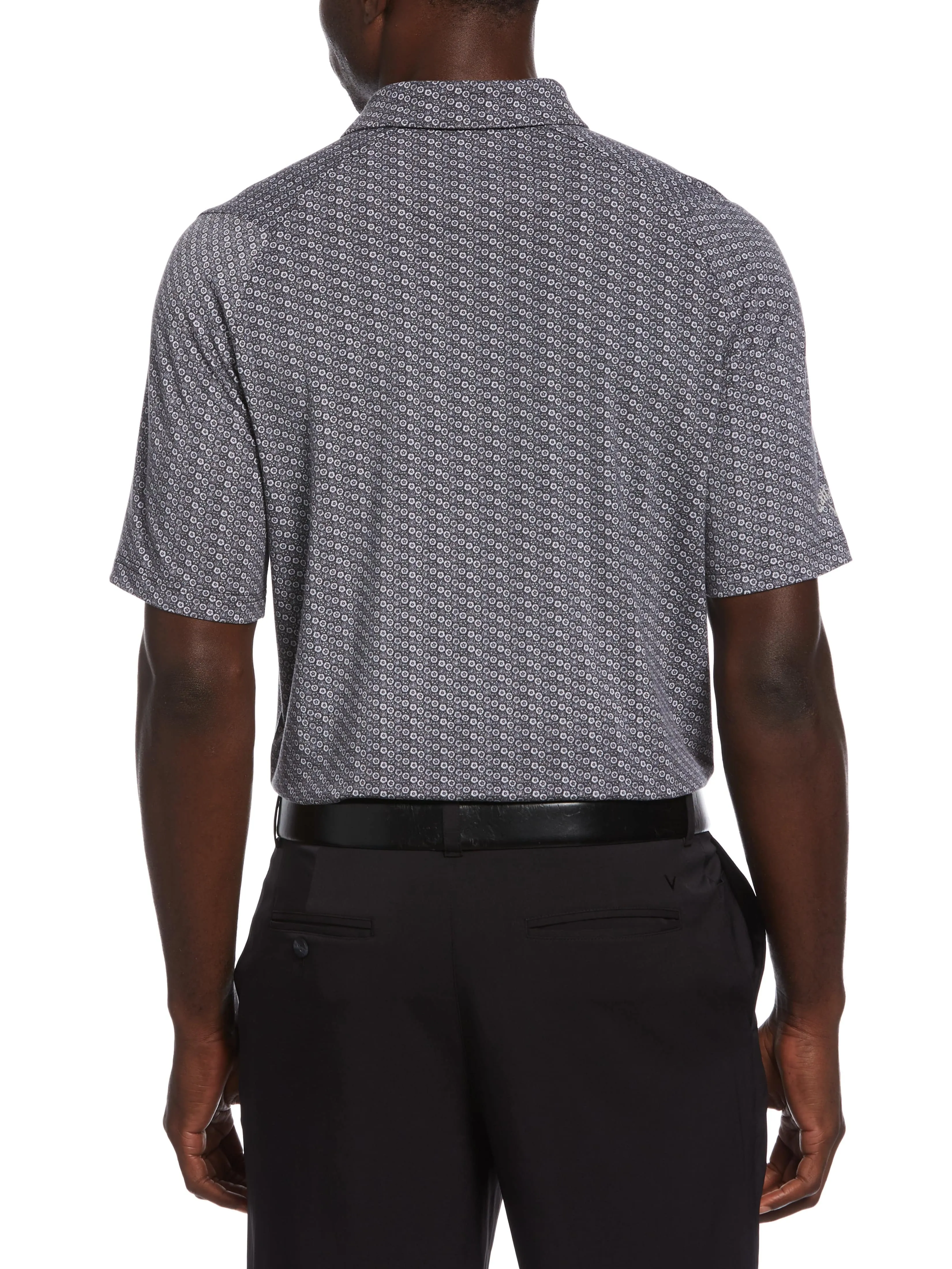 Mens Allover Tie Dye Foulard Print Golf Polo