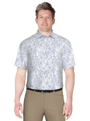 Men's Clustered Geo Print Golf Polo