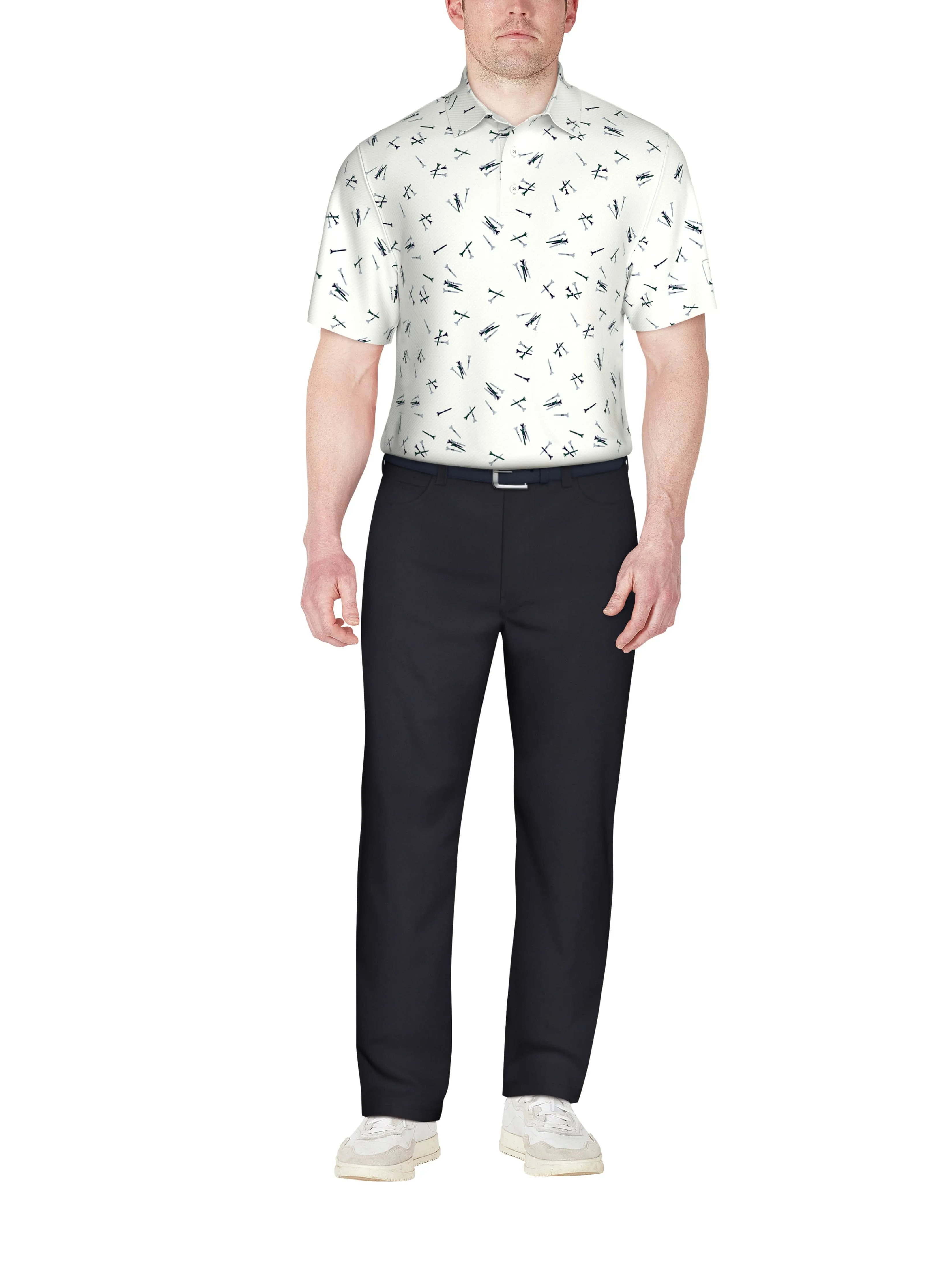 Men's Tossed Tees Print Golf Polo