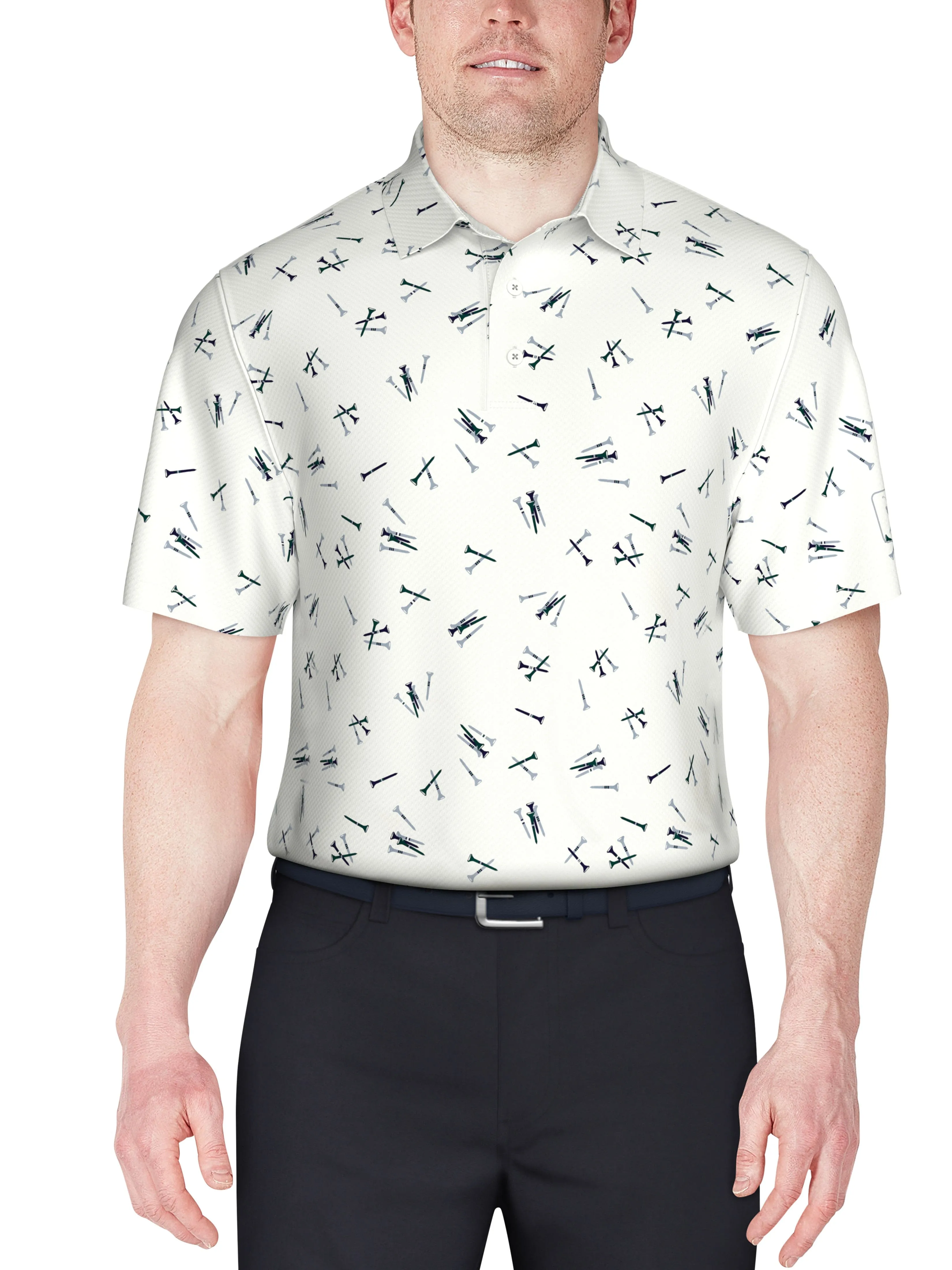 Men's Tossed Tees Print Golf Polo