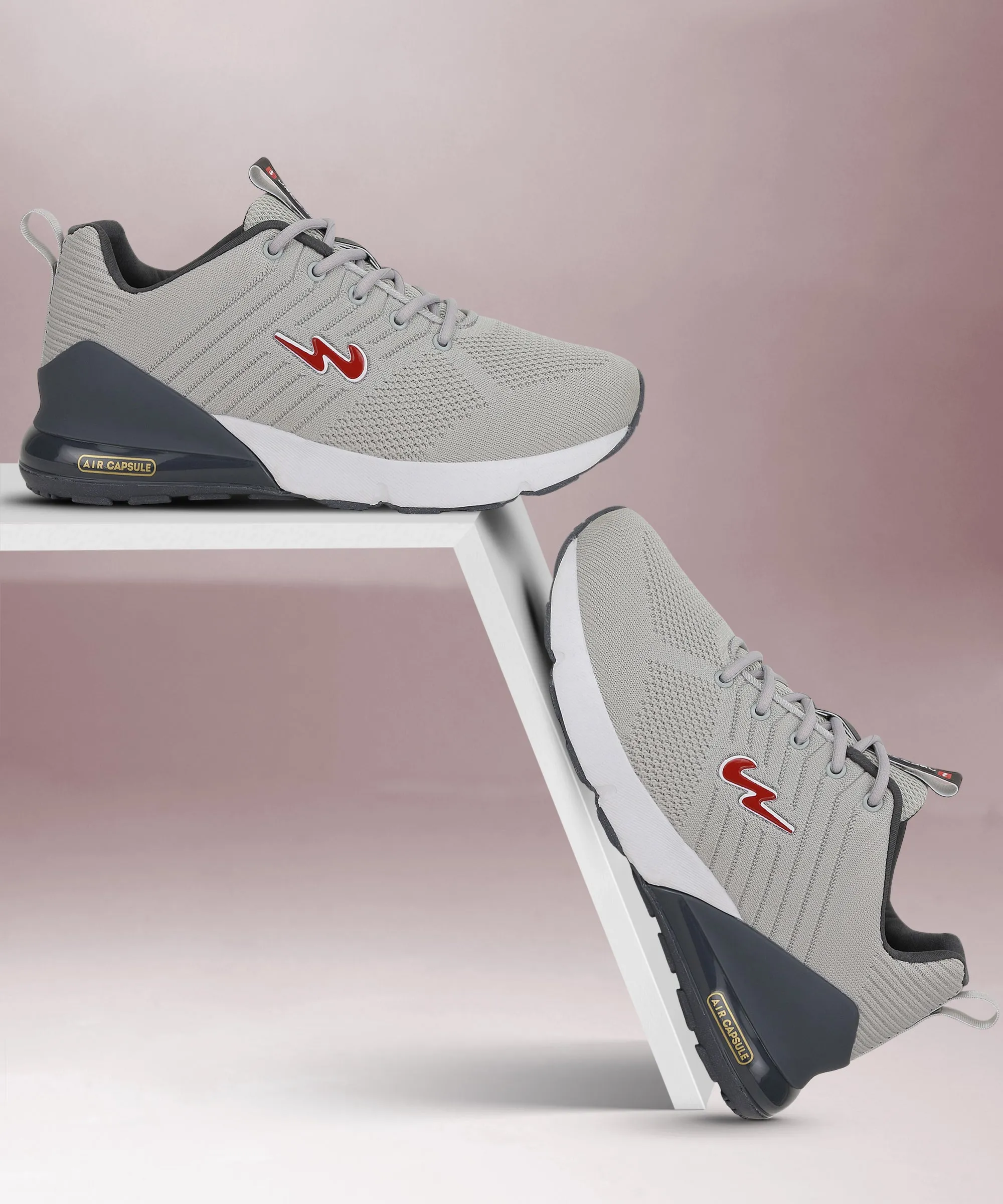 MIKE N Grey Men's Running Shoes