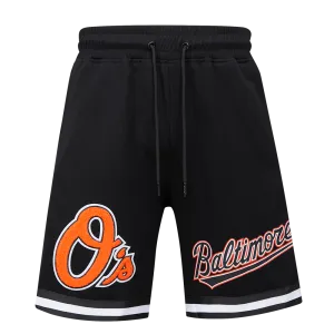 MLB BALTIMORE ORIOLES CLASSIC CHENILLE MEN'S DK SHORT (BLACK/ORANGE)
