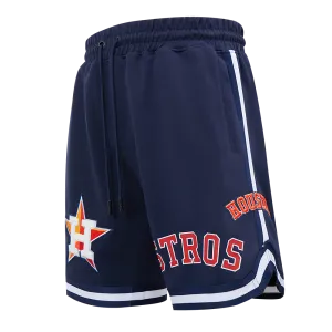 MLB HOUSTON ASTROS CLASSIC CHENILLE MEN'S SHORT (MIDNIGHT NAVY/ORANGE)