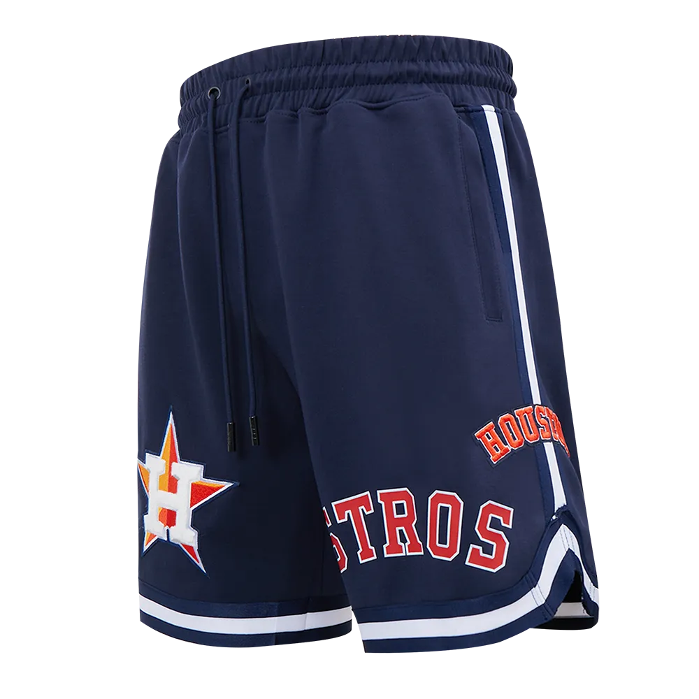 MLB HOUSTON ASTROS CLASSIC CHENILLE MEN'S SHORT (MIDNIGHT NAVY/ORANGE)