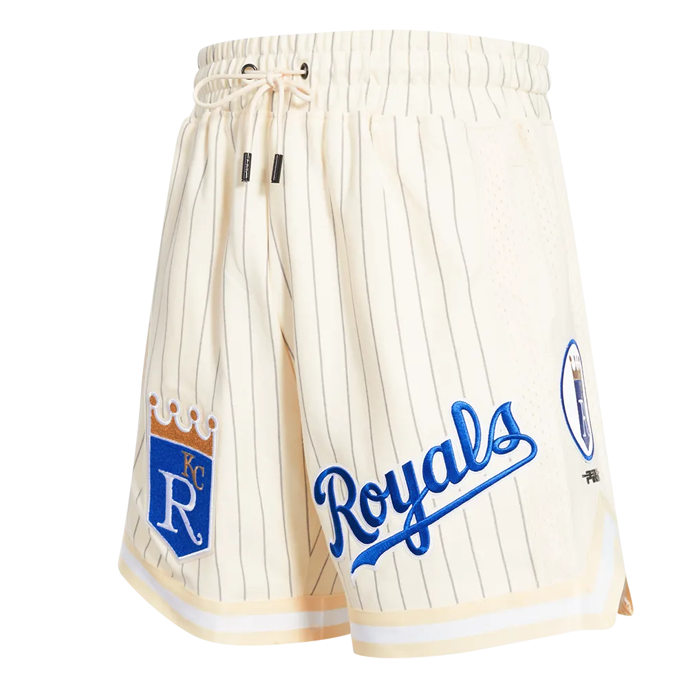 MLB KANSAS CITY ROYALS PINSTRIPE RETRO CLASSIC MEN'S DK 2.0 SHORT (EGGSHELL/ GREY)