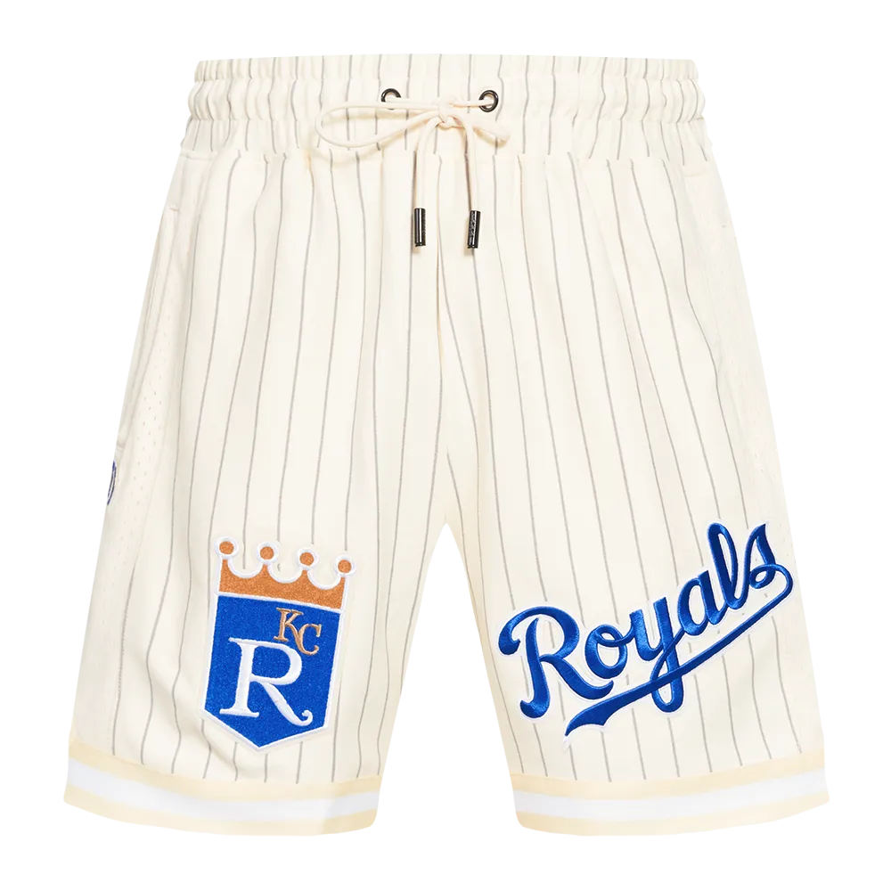 MLB KANSAS CITY ROYALS PINSTRIPE RETRO CLASSIC MEN'S DK 2.0 SHORT (EGGSHELL/ GREY)