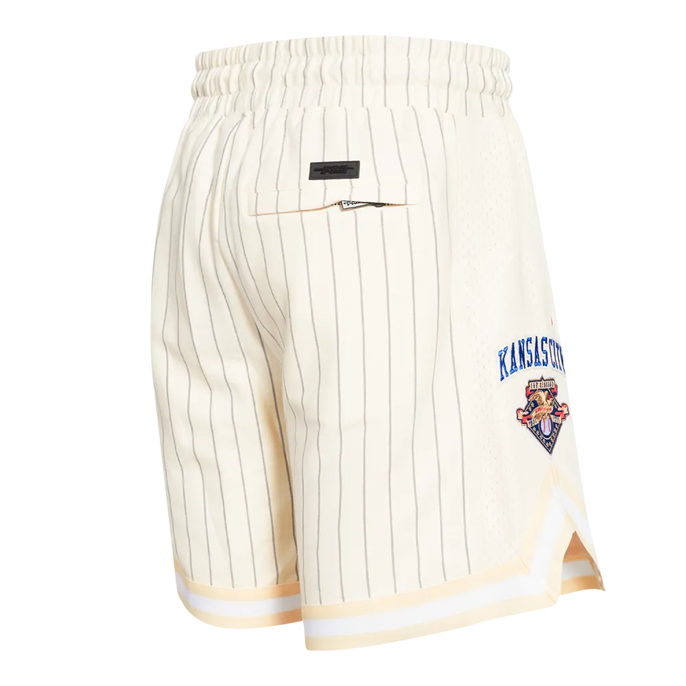 MLB KANSAS CITY ROYALS PINSTRIPE RETRO CLASSIC MEN'S DK 2.0 SHORT (EGGSHELL/ GREY)
