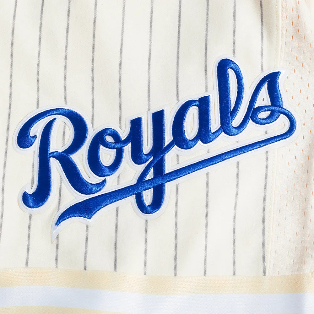 MLB KANSAS CITY ROYALS PINSTRIPE RETRO CLASSIC MEN'S DK 2.0 SHORT (EGGSHELL/ GREY)