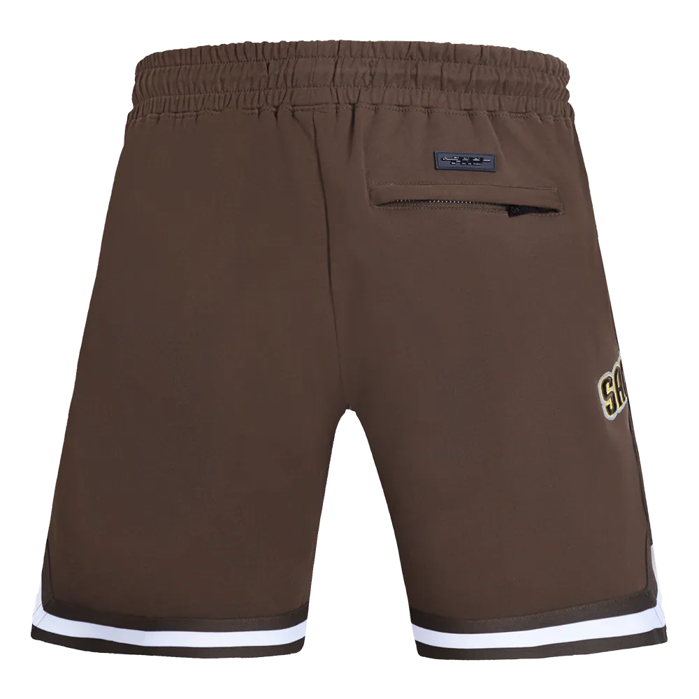 MLB SAN DIEGO PADRES CLASSIC CHENILLE MEN'S DK SHORT (BROWN)