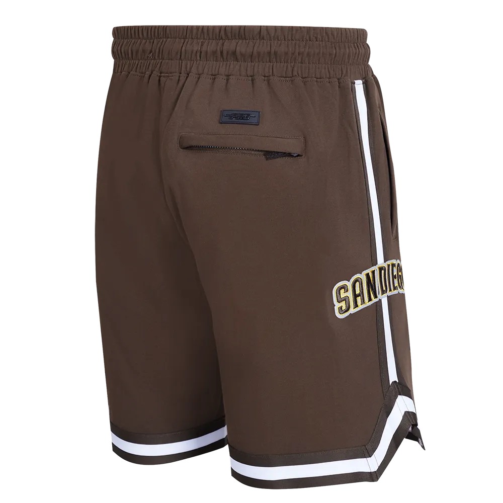MLB SAN DIEGO PADRES CLASSIC CHENILLE MEN'S DK SHORT (BROWN)