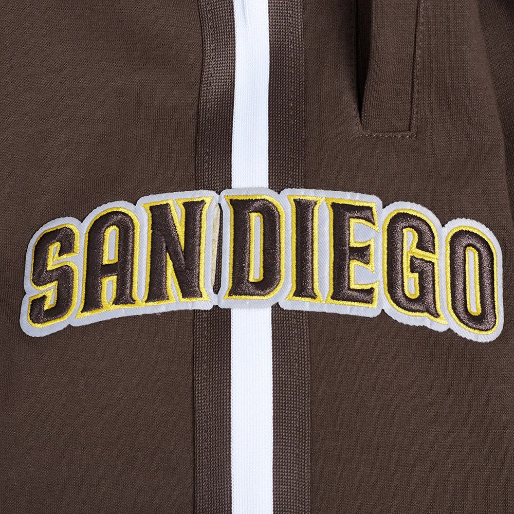 MLB SAN DIEGO PADRES CLASSIC CHENILLE MEN'S DK SHORT (BROWN)