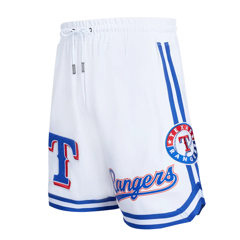 MLB TEXAS RANGERS CLASSIC CHENILLE MEN'S SHORT (WHITE)