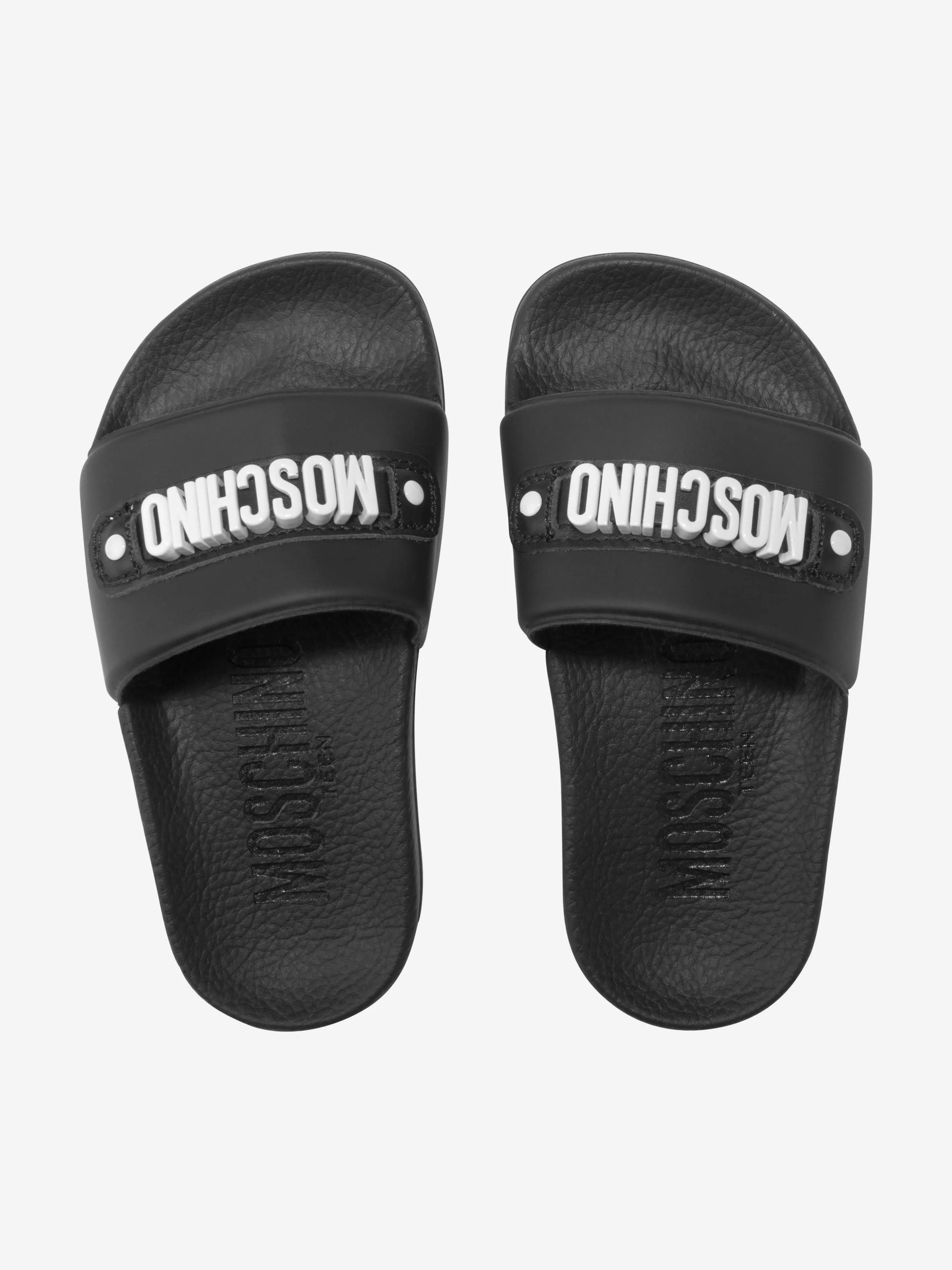 Moschino Girls PVC Logo Slides