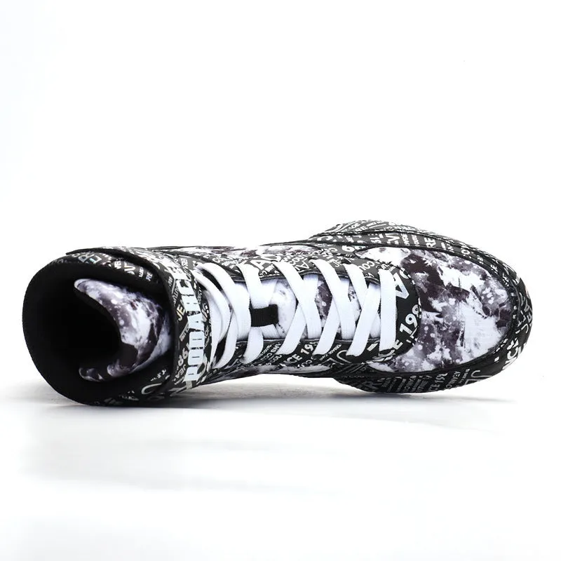 Nathan – High-top Fashion Graffiti Boxing Sneakers
