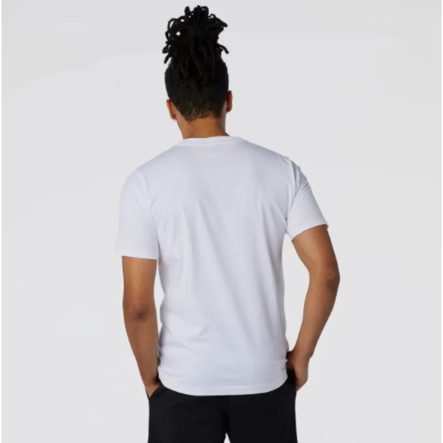 New Balance Essential Stacked Logo Men Lifestyle T-Shirt White