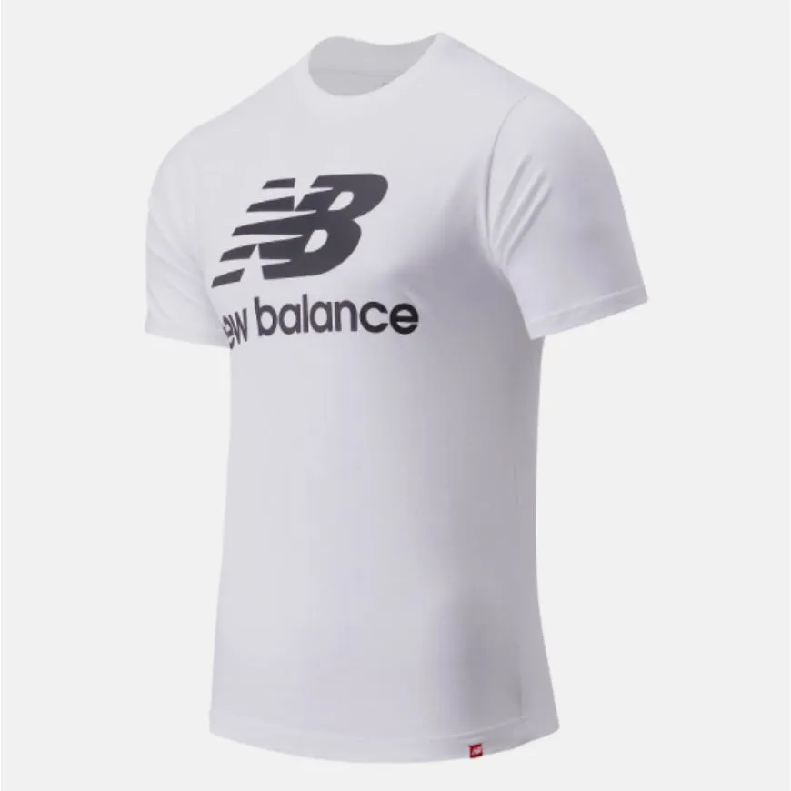 New Balance Essential Stacked Logo Men Lifestyle T-Shirt White