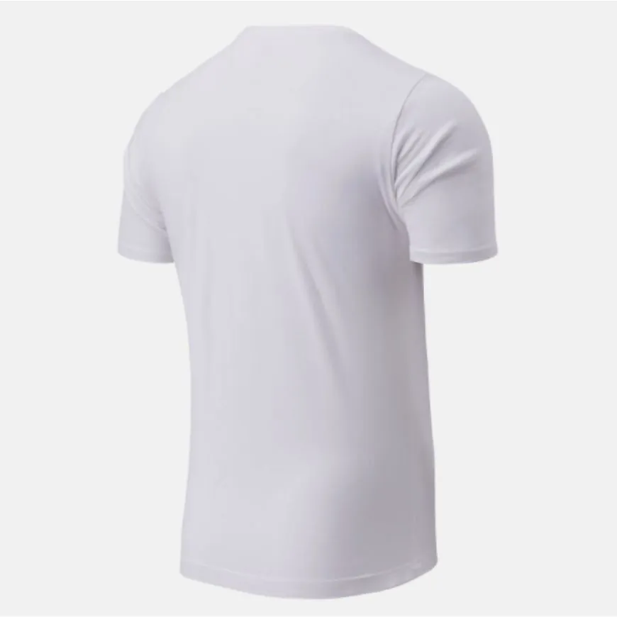 New Balance Essential Stacked Logo Men Lifestyle T-Shirt White