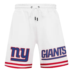 NFL NEW YORK GIANTS CLASSIC CHENILLE MEN'S DK SHORT (WHITE)