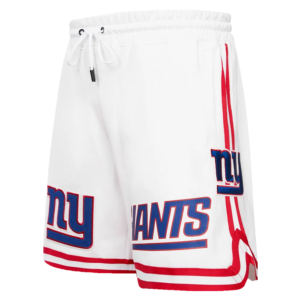 NFL NEW YORK GIANTS CLASSIC CHENILLE MEN'S DK SHORT (WHITE)