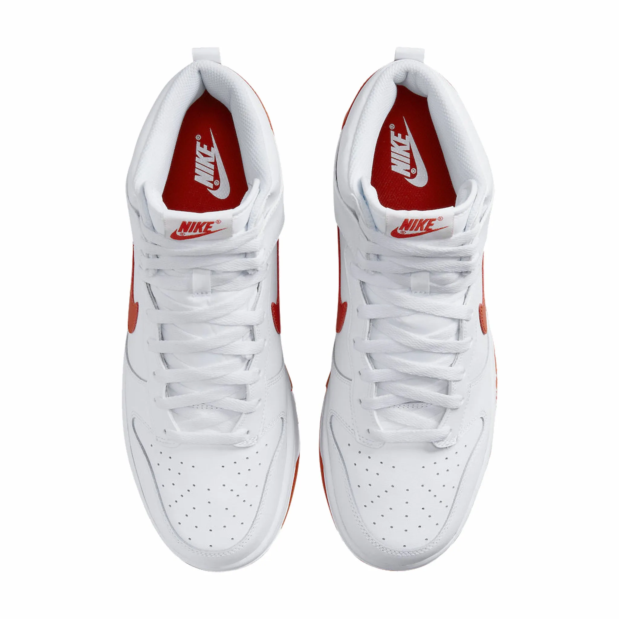 Nike Dunk Hi Retro (White/White-Picante Red-Picante Red)