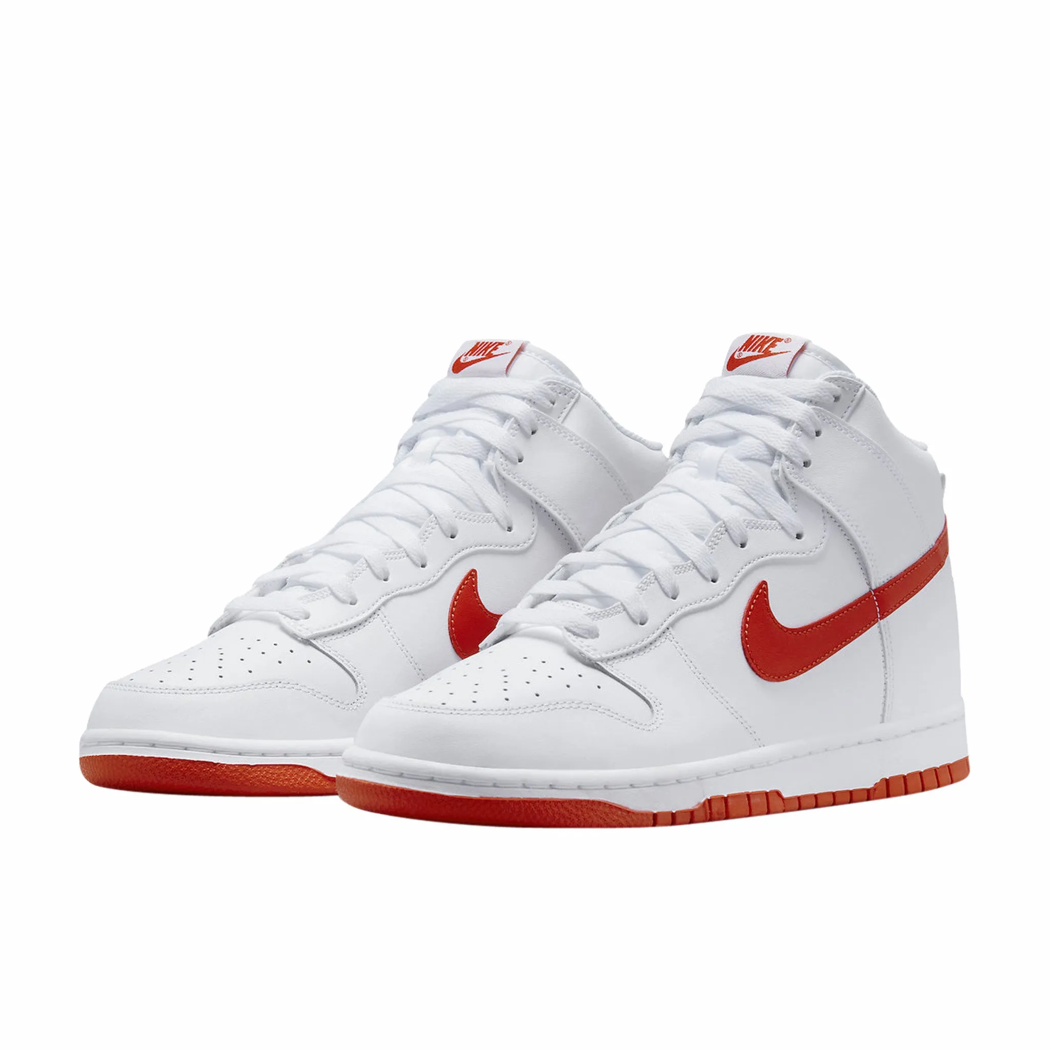 Nike Dunk Hi Retro (White/White-Picante Red-Picante Red)