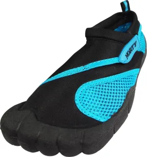 Norty WOMEN'S 5-10 WATER SHOE 5 TOE BLACK TURQUOISE