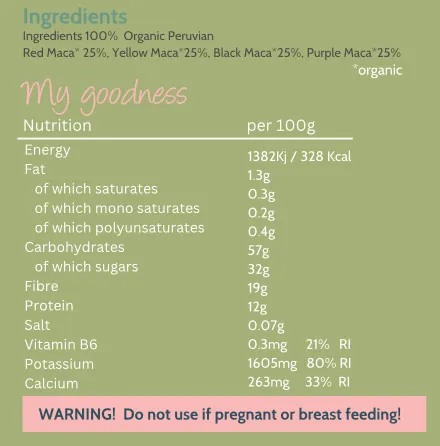 Organic 4 Root Maca Blend